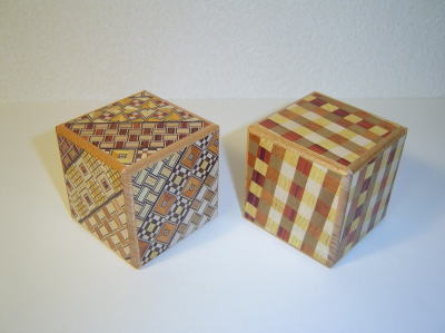 2 Sun 7 Steps Cube Yosegi Japanese Puzzle Box